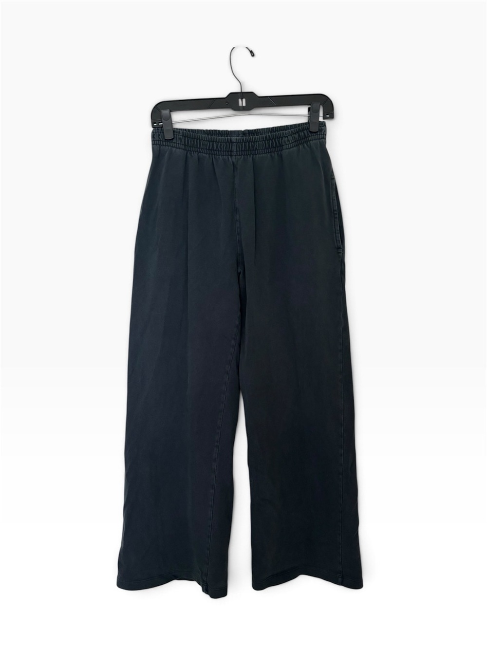 Brandy Melville Black Wide Leg Sweatpants One Size Relaxed Casual Lazy Baggy